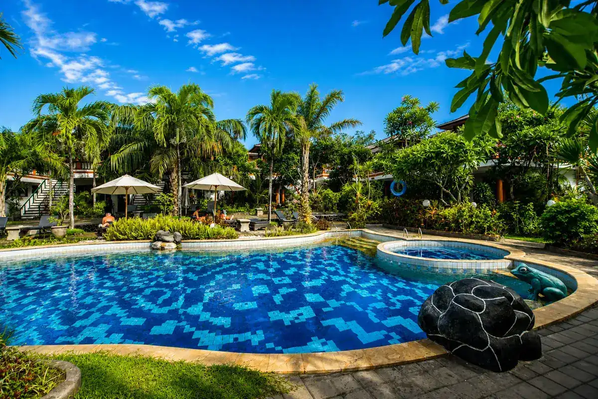 Main swimming pool at Swastika Bungalows Sanur Bali