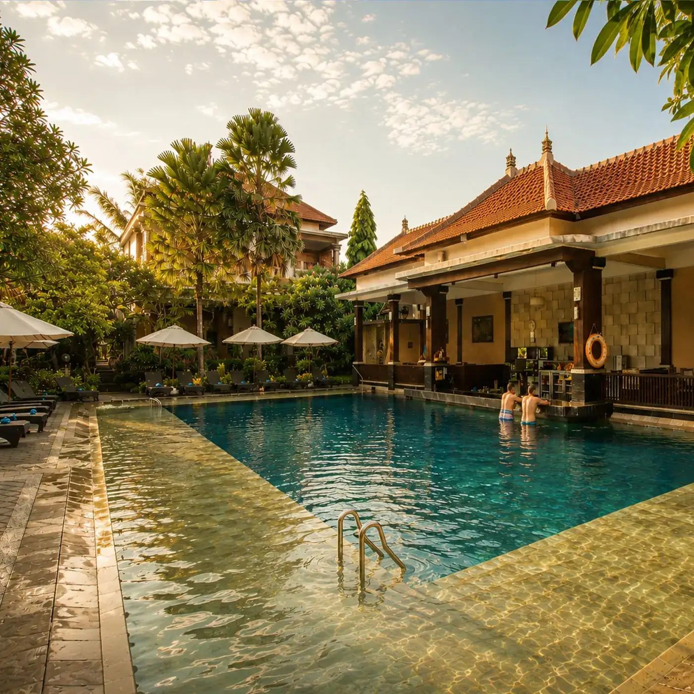Main Swimming pool at Swastika Bungalows Sanur