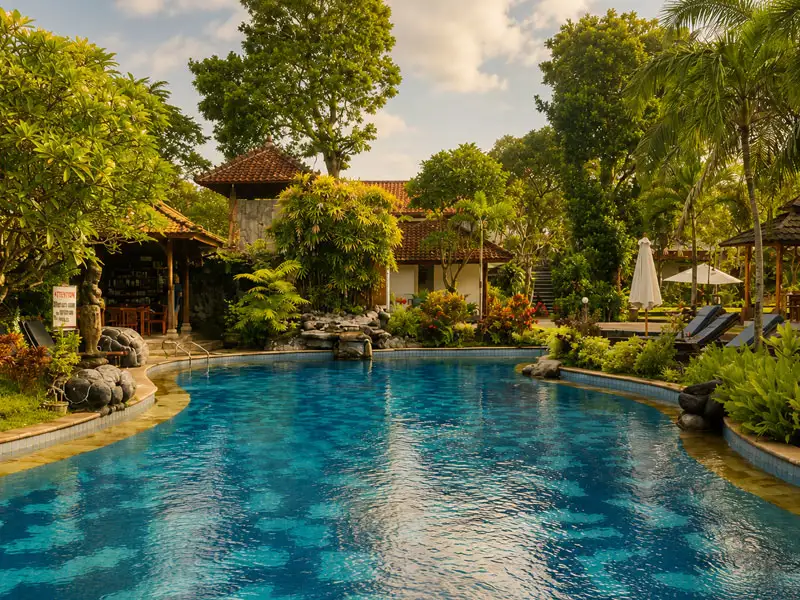 Main swimming pool at Swastika Bungalows Sanur Bali